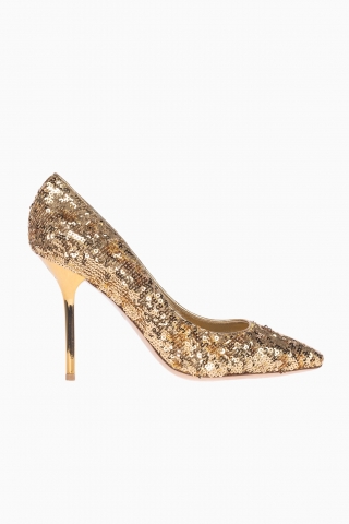 PANTOFI DAMA LOUIS VUITTON GOLD SEQUINS LIZA