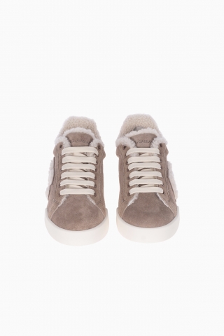 DOLCE&GABBANA WOMEN`S PORTOFINO SUEDE SNEAKERS