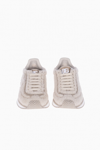 DOLCE&GABBANA WOMEN`S DG SHEARLING SNEAKERS