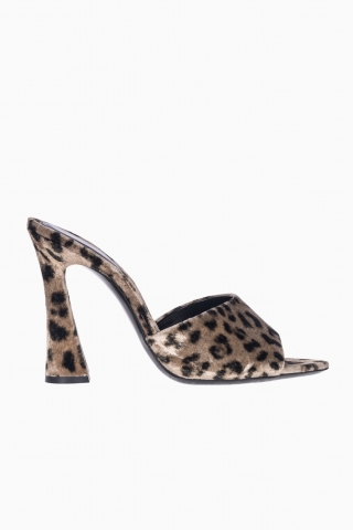 SANDALE DAMA LEOPARD VELVET SAINT LAURENT