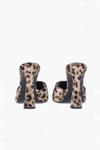 SANDALE DAMA LEOPARD VELVET SAINT LAURENT